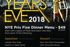 Rokku New Years Eve Prix Fixe 2018